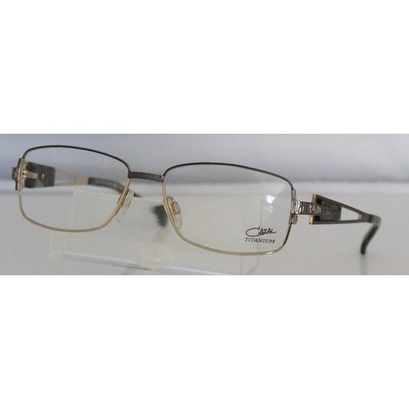 New Women's Cazal Gray & Gold Titanium Eyeglasses